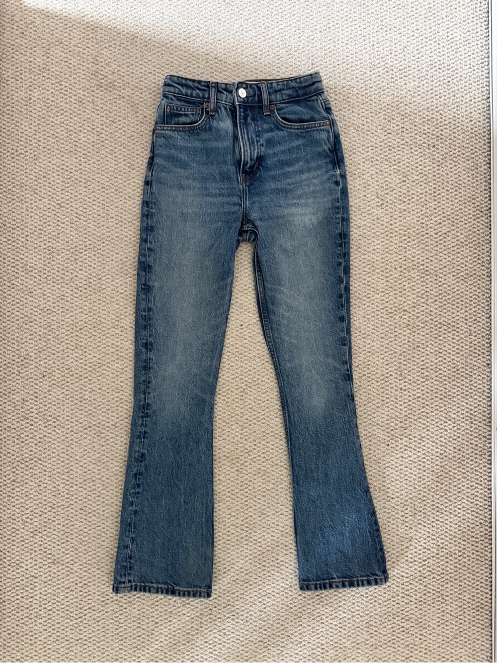 Reformation Peyton High-Rise Bootcut Cropped Jeans